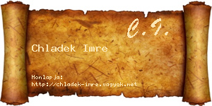 Chladek Imre névjegykártya