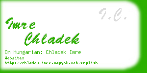 imre chladek business card
